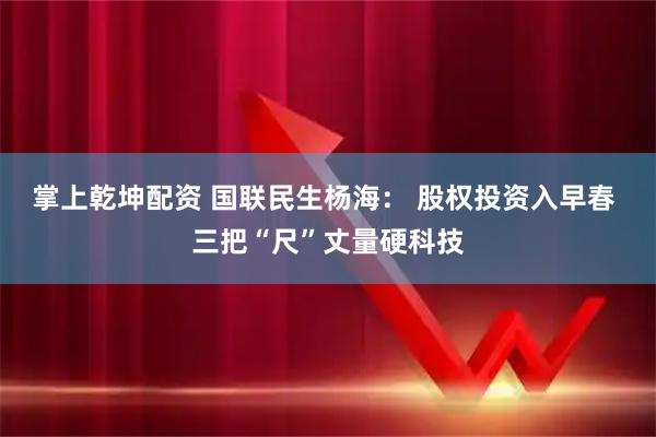 掌上乾坤配资 国联民生杨海： 股权投资入早春 三把“尺”丈量硬科技
